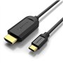 Cabo Conversor HDMI 1.4 4K Vention CGUBF, USB Tipo-C Macho - HDMI Macho, 1m, Preto