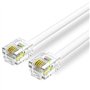 Cabo de Telefone RJ11 6P4C Vention IQBWI, 3m, Branco