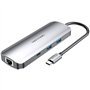 Dock USB Tipo-C Vention TOMHB, 1xHDMI, 2xUSB, 1xUSB Tipo-C, 1xUSB Tipo-C PD, 1xRJ45, 1xLeitor de cartões SD e MicroSD, Jack 3.5,