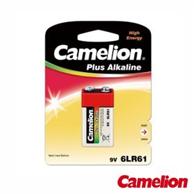 Pilha Plus Alcalina 9V/6LR61 700mA 1x Blister CAMELION