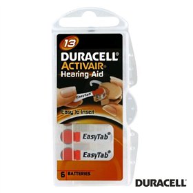 Pilha Botão DA13 Hearing Aid 6x Blister DURACELL