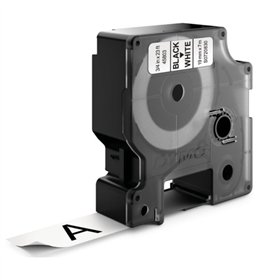 Dymo D1 45803 Fita de Etiquetas Original para Rotuladora Texto Preto sobre Fundo Branco Largura 19mm x Comprimento 7m
