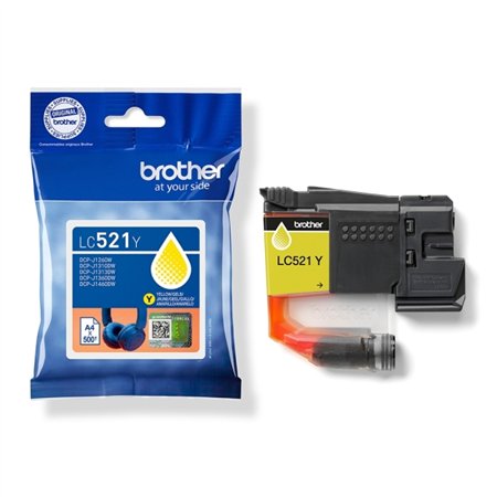 Brother LC521 Amarelo Tinteiro Original LC521Y
