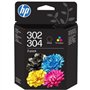 HP 302/304 Preto + Cores Pack de 2 Tinteiros Originais B82L1AE/X4D37AE/3JB05AE