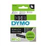 Dymo LM D1 45021 Fita de Etiquetas Original para Rotuladora Texto Branco sobre Fundo Preto Largura 12mm x Largo 7m