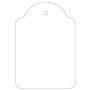 Pacote com 400 etiquetas Apli, 45x65mm - com furo pré-perfurado - com fio de poliéster branco - cor branca