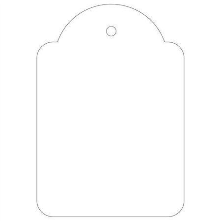 Pacote com 400 etiquetas Apli, 45x65mm - com furo pré-perfurado - com fio de poliéster branco - cor branca