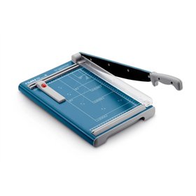 Guilhotina de papel Dahle 533 com alavanca, formato A4, capacidade para 15 folhas e lâmina superior em aço Solingen.