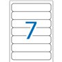 Pacote com 175 etiquetas para arquivos Apli, 190x38mm - 25 folhas x 7 etiquetas - Cantos arredondados - Adesivo permanente - Bra