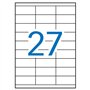 Pacote Apli com 2.700 etiquetas retangulares de 70x30mm - 100 folhas com 27 etiquetas cada - Adesivo permanente - Bordas retas -