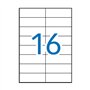 Pacote Apli com 1.600 etiquetas retangulares de 105x37mm - 100 folhas com 16 etiquetas cada - Adesivo permanente - Bordas retas 