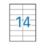 Pacote com 1.400 etiquetas Apli, 105 x 42,4 mm - Adesivo permanente - Bordas retas - Brancas