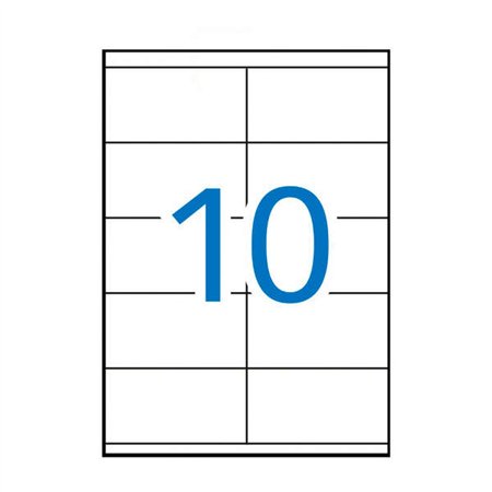 Pacote com 100 etiquetas brancas Apli, 105 x 57 mm - Bordas retas - Adesivo permanente