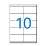 Pacote com 100 etiquetas brancas Apli, 105 x 57 mm - Bordas retas - Adesivo permanente