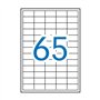 Pacote Apli com 6.500 etiquetas retangulares de 38x21,2mm - 100 folhas com 65 etiquetas cada - Adesivo permanente - Bordas retas