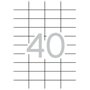 Pacote com 4.000 etiquetas retangulares Apli, 52,5 x 29,7 mm - 100 folhas com 40 etiquetas cada - Adesivo permanente - Bordas re