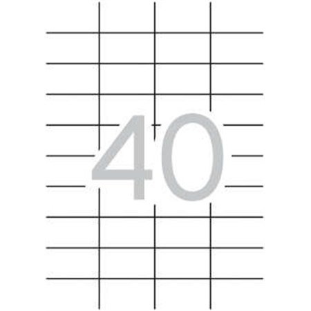 Pacote com 4.000 etiquetas retangulares Apli, 52,5 x 29,7 mm - 100 folhas com 40 etiquetas cada - Adesivo permanente - Bordas re
