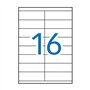 Pacote Apli com 1.600 etiquetas retangulares de 105x35mm - 100 folhas com 16 etiquetas cada - Adesivo permanente - Bordas retas 