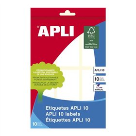 Pacote com 60 etiquetas Apli, 34 x 67 mm - Ideais para escrever - Adesivo permanente - Brancas
