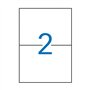 Pacote com 1.000 etiquetas retangulares Apli, 210x148mm - 500 folhas com 2 etiquetas cada - Adesivo permanente - Bordas retas - 