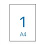 Pacote com 500 etiquetas Apli, 210x297mm - 500 folhas por etiqueta - Adesivo permanente - Bordas retas - Brancas