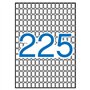 Pacote Apli com 3.375 etiquetas retangulares de 8x12mm - 15 folhas A5 com 225 etiquetas cada - Adesivo permanente - Brancas