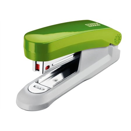 Grampeador de mesa Novus Evolution E15 Fresh - Capacidade para até 15 folhas - Grampeamento e fixação próximos - Inclui 200 gram