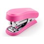 Grampeador compacto Novus Mini - Até 12 folhas - Grampeamento com abertura e fechamento - Inclui 320 grampos - Rosa