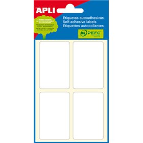 Etiquetas Apli brancas para mini sacos, 34,0 x 53,0 mm, 6 folhas.