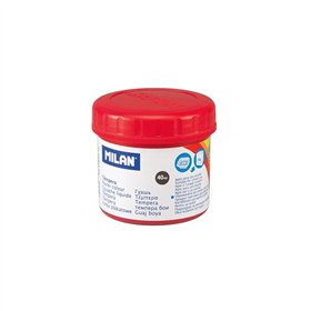 Tinta têmpera Milan em pote de 40ml - Secagem rápida - Misturável - Vermelho Vermelhão