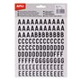 Letras Adesivas Apli - Maiúsculas - 15mm de Altura - Pacote com 4 Folhas e 468 Letras - Pretas