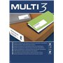 Pacote Multi3 com 2700 etiquetas brancas, tamanho 70x30mm - 100 folhas x 27 etiquetas - Ideal para impressão