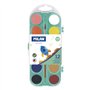 Paleta Milan com 12 Aquarelas Opacas (30mm) - Estojo Prático - Inclui Pincel - Cores Sortidas