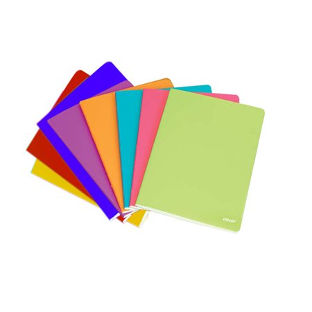 Caderno Ancor Classic Stripes, tamanho A4, quadriculado 5x5mm - 48 folhas, papel 90gsm - capa de polipropileno - cores sortidas