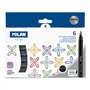 Conjunto de 6 Marcadores Metálicos com Ponta de Pincel Milan - Tinta à Base de Água - Ponta de Pincel de 0,5 a 6 mm - Cores Sort