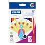 Kit com 12 Marcadores Milan - Tinta à base de água - Ponta fina de 2 mm - 154 mm - Cores sortidas
