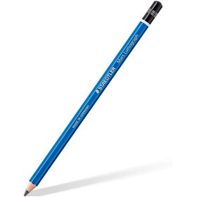 Lápis de grafite hexagonal Staedtler Mars Lumograph 100 - Mina 8B - Resistente à quebra - Madeira proveniente de florestas suste