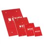 Caderno Enri com grampos, 80 folhas lisas - Tamanho A5 - Capa flexível, Vermelho