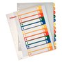 Índice de Projetos Imprimível Esselte A4 Maxi Tipo 1-12 Multicolorido - Perfurado em Vários Furos - Material PP Rígido 300 Micro