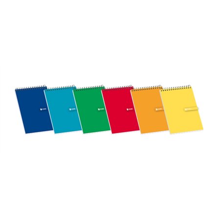 Caderno espiral Enri, capa flexível, 16º, 10x10 cm - Papel quadriculado - Tamanho compacto - Ideal para anotações e desenhos