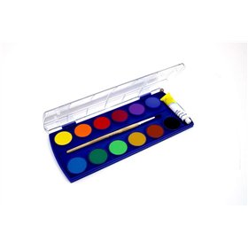 Aquarelas Pelikan School - 12 Cores - Aquarela Escolar F355 - Caixa com 12 Cores + 1 Pincel - Fácil de Diluir - Resistente à Luz