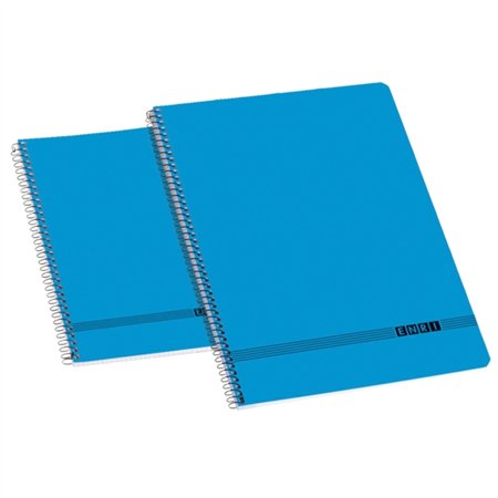 Caderno Espiral Enri Office 4º com Capa Flexível - Tamanho 4º - Capa Flexível - Caderno Espiral - Cor Azul
