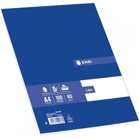 Pacote com 100 folhas de papel branco liso A4 da Enri - Alta qualidade