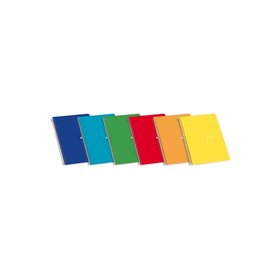 Caderno espiral de capa dura Enri para o 4º ano, 10x10 cm com margem - 80 folhas - Capa dura resistente - Quadriculado 10x10 cm 