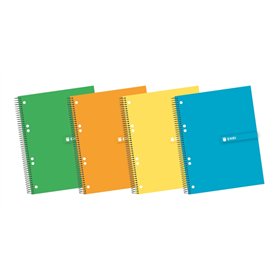 Caderno Enri A5+ Europeanbook - Capa Extra Dura - Encadernação Espiral Resistente - 140 Folhas de Papel de Alta Qualidade - Form