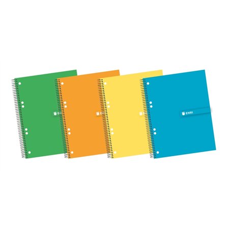 Caderno Enri A5+ Europeanbook - Capa Extra Dura - Encadernação Espiral Resistente - 140 Folhas de Papel de Alta Qualidade - Form