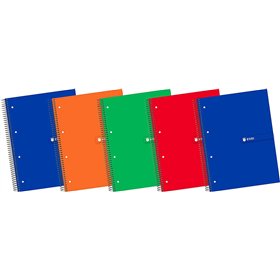 Caderno espiral Enri Plus, formato A4+, quadriculado 5x5mm - 120 folhas + 40 folhas microperfuradas grátis - Capa extra dura - C