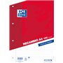 Pacote de Refil Oxford Classic com 100 Folhas Soltas A4, 1 Linha Horizontal com Margem e 4 Furos