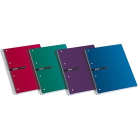 Caderno espiral Enri Status A4+ microperfurado - Capa extra dura - 120 folhas - Cores sortidas