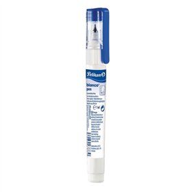 Caneta Corretiva Líquida Pelikan Pen - Capacidade de 7ml - Ponta Micro Metálica - Secagem Rápida - Branca